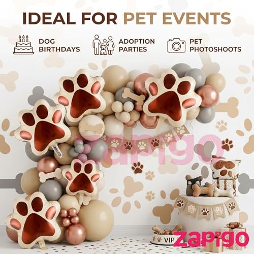 Image of Balloonistics Large Dog Paw Foil Balloon Pack Of 1