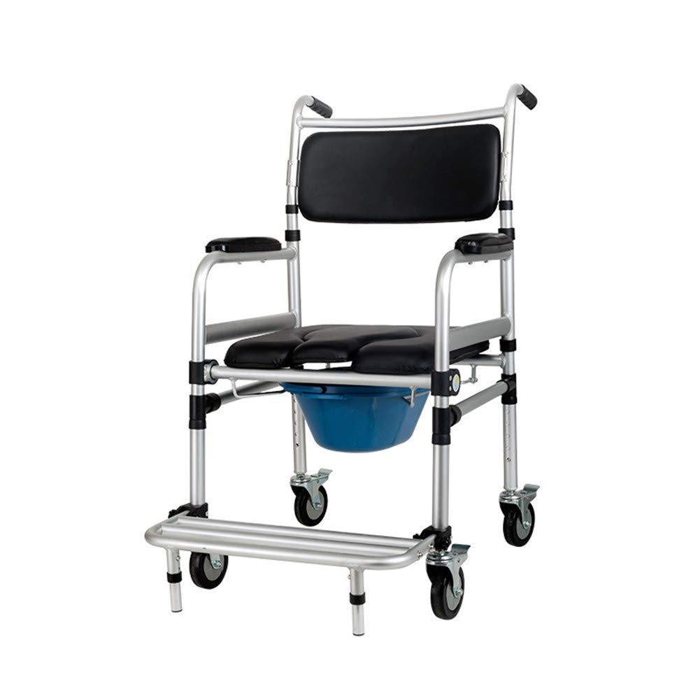 Buy Wheeled Shower Commode Chair, Padded Shower Seat With Wheels And