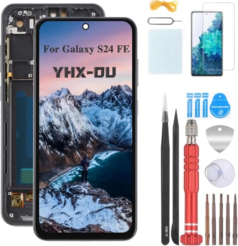 Afficheur LCD pour Samsung Galaxy S24 FE 5G bloc écran complet noir S721B tactile de rechange