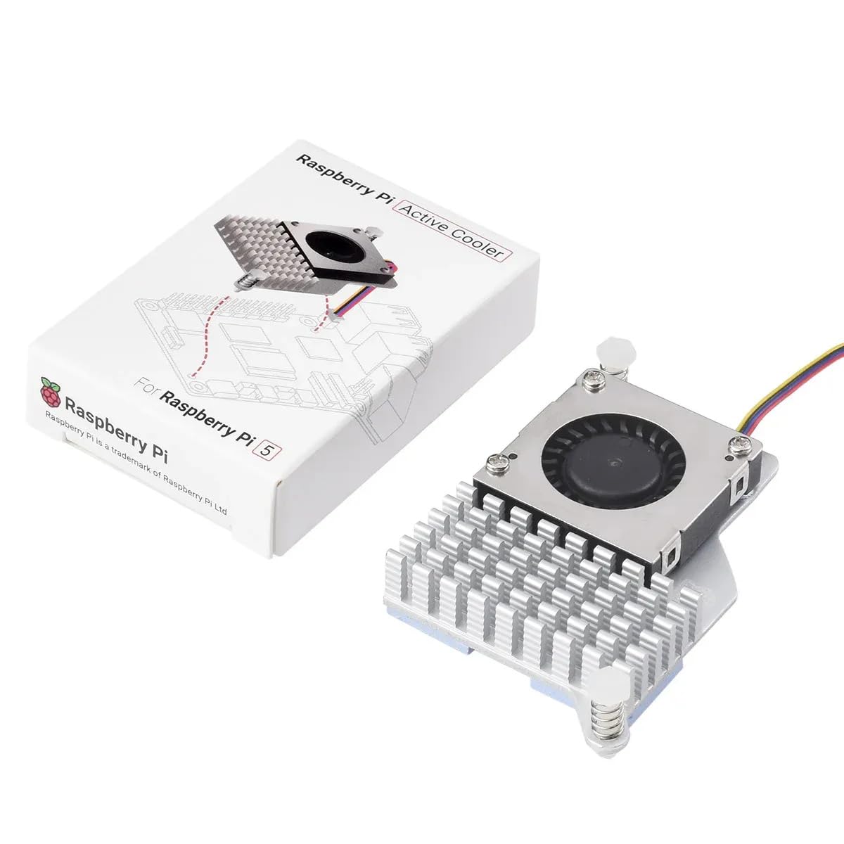 REES52 Rspberry Pi Active Cooler for Rspberry Pi 5, Temperature-Controlled Blower Fan, Aluminium Heatsink (B0CQ8GXSTQ) Amazon Price History, Amazon Price Tracker