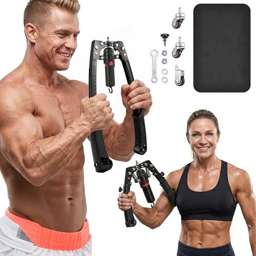 Image of SAKER Twister Arm Trainer, Adjustable Hydraulic Home Gym Equipment for Strength Training, 22-440Lbs Chest Expander with Ab Roller Wheel, Workout Equipment for Men & Women, Arms Chest Core