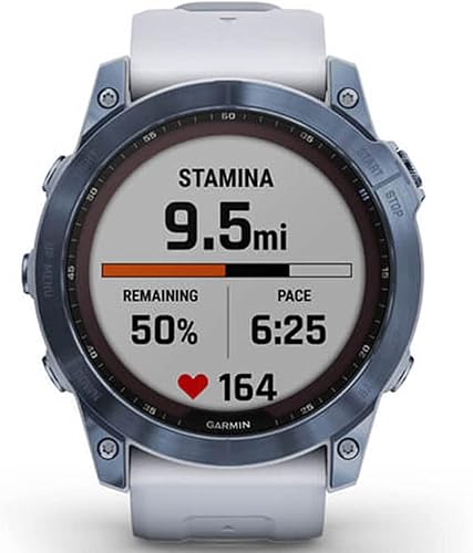 Miniatura 16 de Garmin 010-02541-10 Fenix 7X Sapphire Solar Smartwatch Gris Carbono DLC Titanio con Banda Negra Bundle con 2 YR CPS Paquete de Protección Mejorada