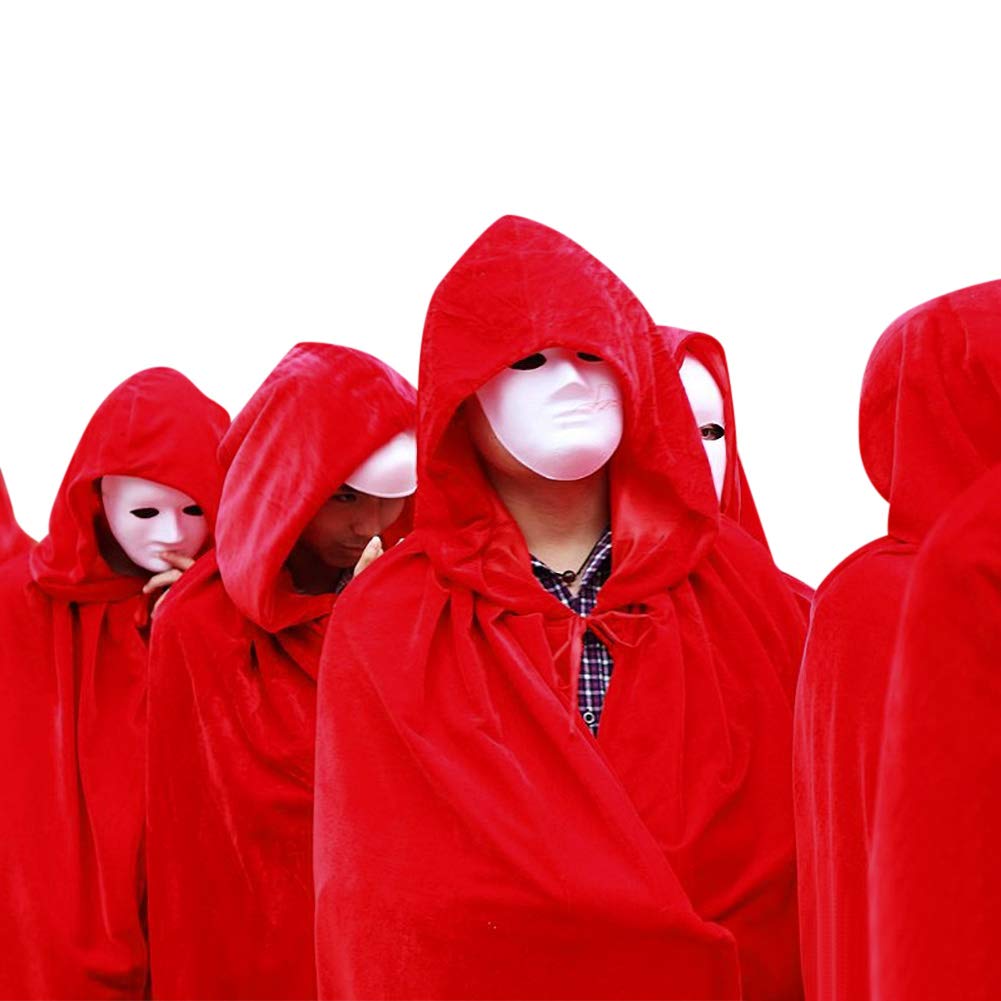 HzDazrl Cape longue à capuche en velours, unisexe, pour adulte, style Renaissance, médiévale, Halloween, fête - Pour homme et femme (bleu, taille unique