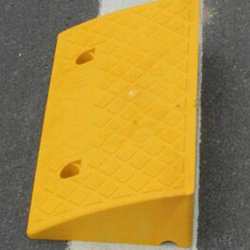 Rampas de servicio, trampolín portátil para maletero, rampas móviles, salida para silla de ruedas para discapacitados, alfombrilla de plástico ligera amarilla, tamaño: 50*27*6,5 CM, rampas para perros
