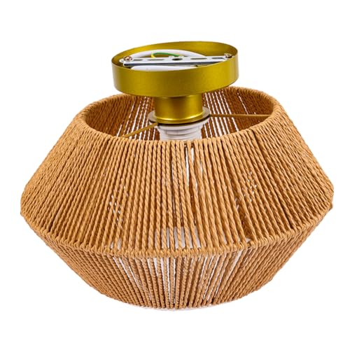 Plafonnier rotin pour adoucir une lumière trop agressive au plafond