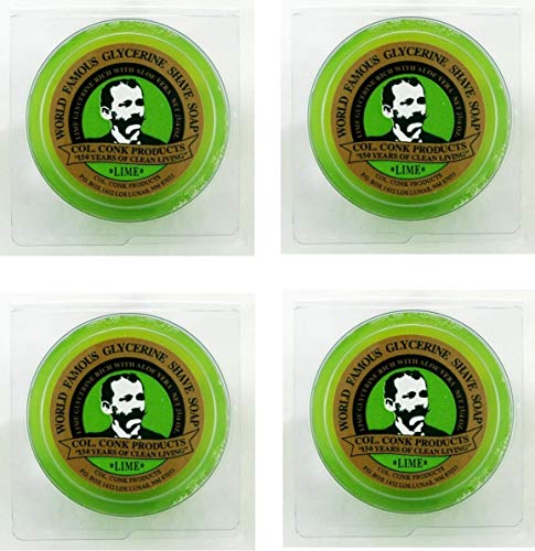 Col. Ichabod Conk Glycerin Soap (Lime 4 Pack),Multi-colored,2.25 oz