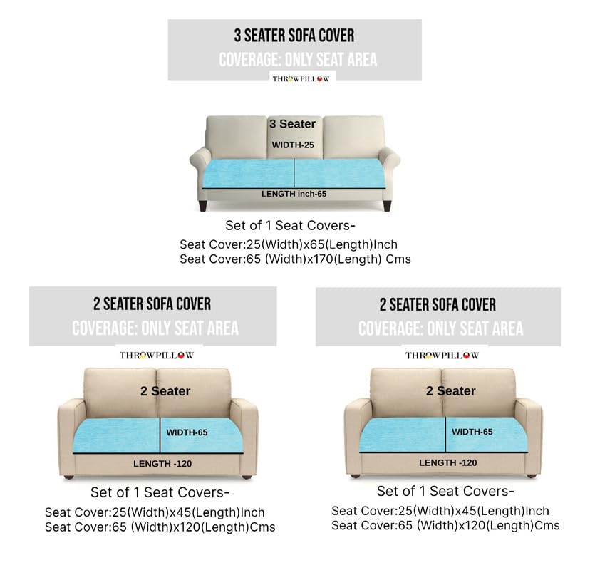 Image of WWW.THROWPILLOW.IN Blue Sofa Cover Multicoloured Tassels: Sofa Slipcover: Heavyweight Performance Fabric, Scratch Resistant: Seat Protection -Set of 3 Seat Covers- Set (3+2+2 Seater)