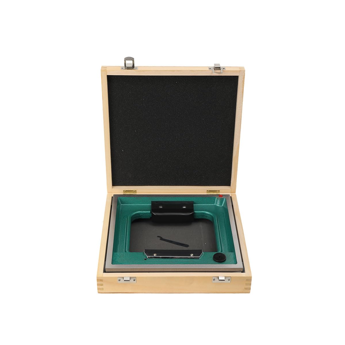 250mm Precision Level, Livello di Telaio Quadrato ad Alta Precisione 0.02mm livello di Montaggio in Acciaio Industriale, Bolla Livella con Custodia in Legno