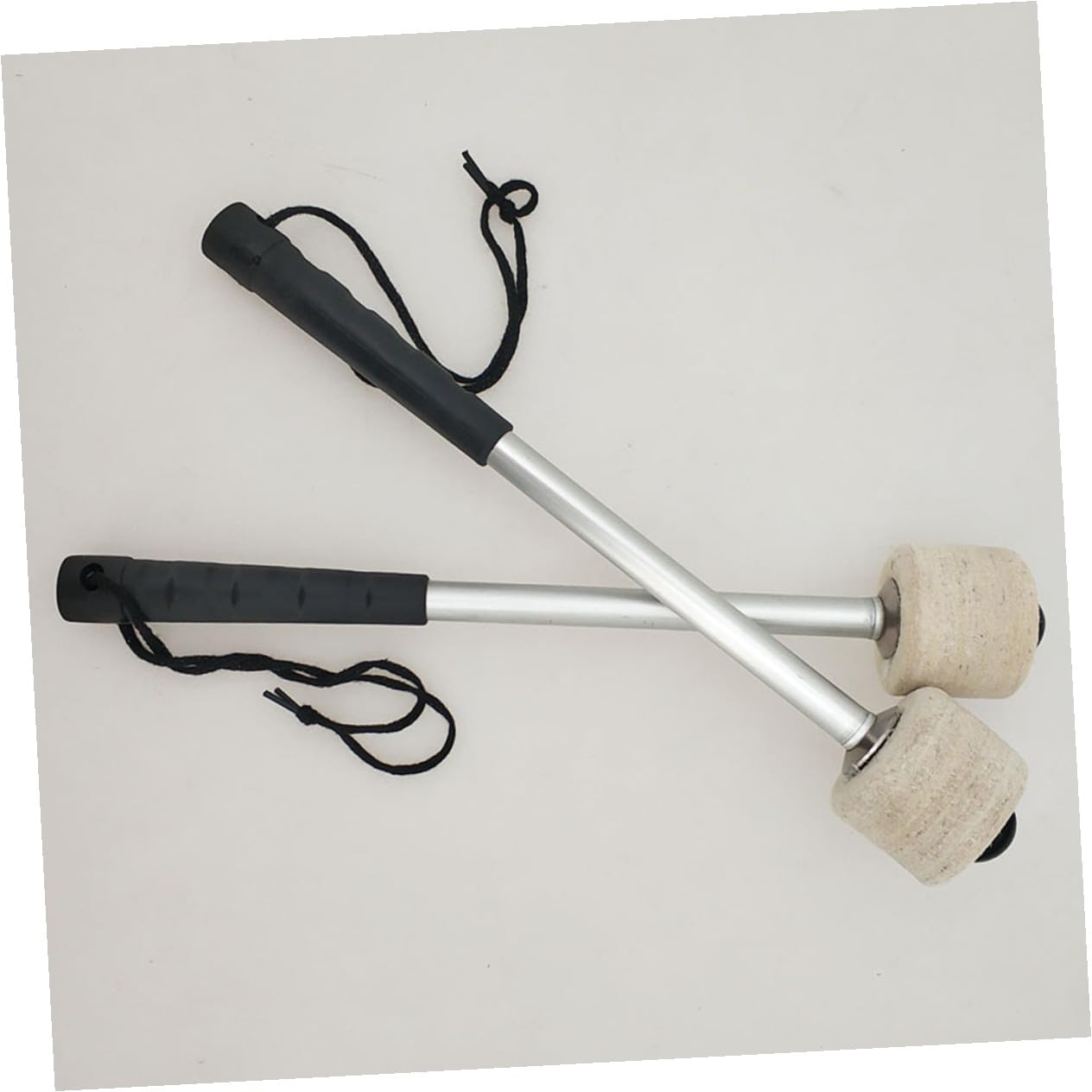 Gatuida 2 piezas Baquetas de de Gran con Cabezal de Fieltro de Lana para Percusión Accesorios de Instrumentos Musicales Resistentes y Cómodas para Prolongado
