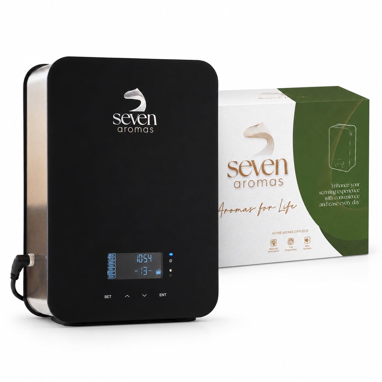 SevenAromas SV711 - Difusor de aroma inteligente para el hogar y la oficina, tecnología de aire frío, difusor de aceite esencial sin agua, cubre hasta 2,000 pies cuadrados, control de aplicación