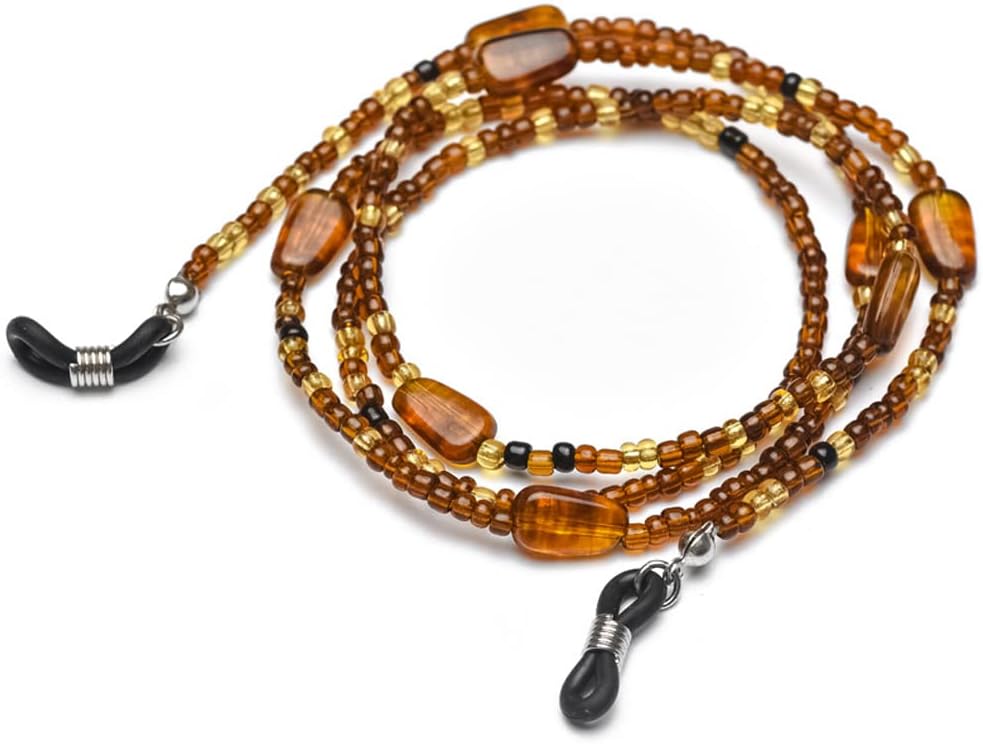 Teensery 1 Pack Retro Beads Chain Eyeglasses Holder Strap Eyewear