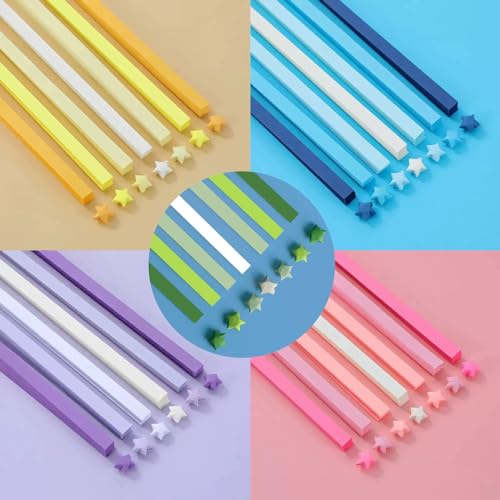 URROMA 2700 Pcs Colorful Star Paper Strips