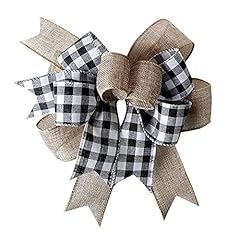 Plaid Bow (Black and White )