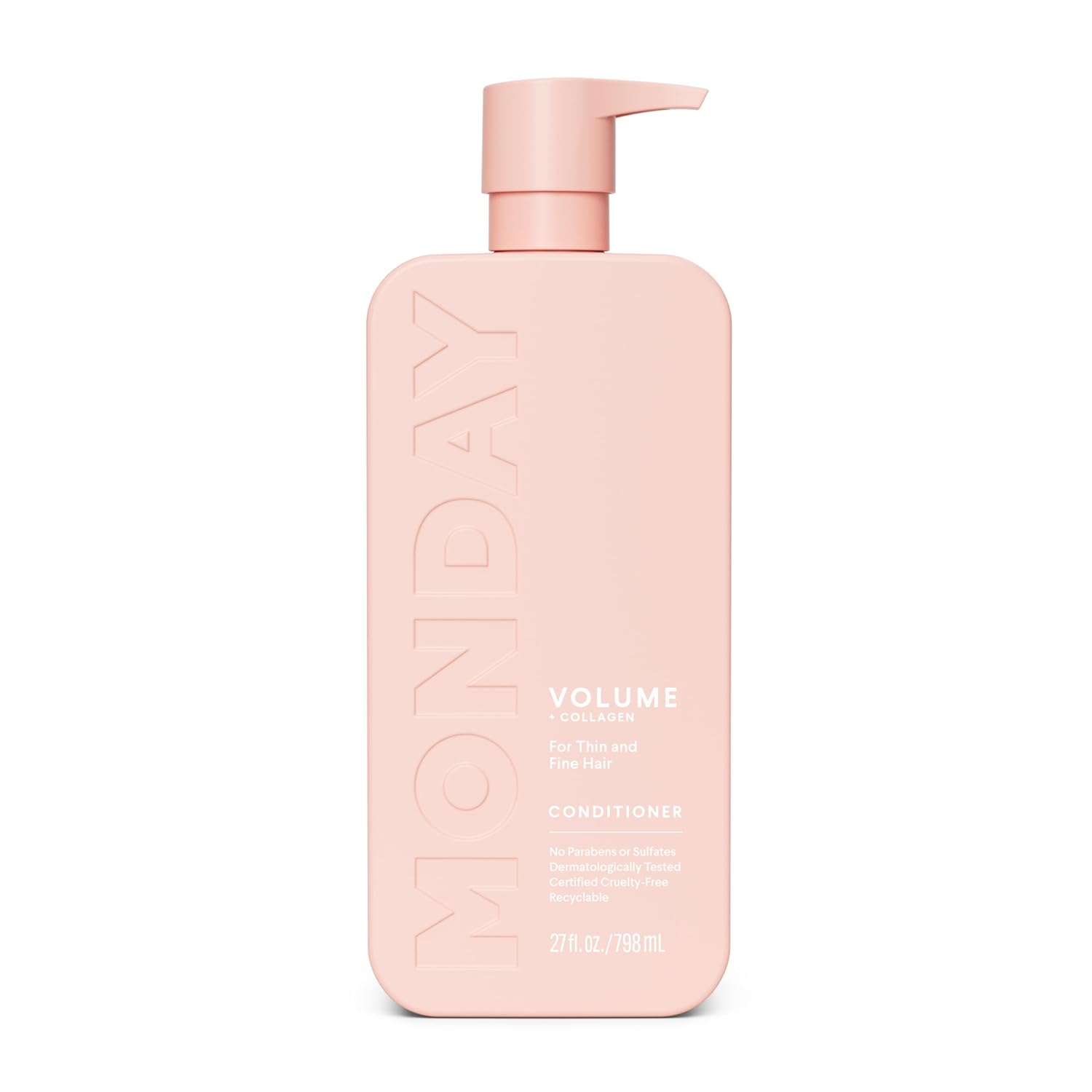 MONDAY Haircare VOLUME Conditioner with Hydrolyzed Collagen, Coconut Oil, Shea Butter & Macadamia Oil for Thin, Fine & Flat Hair 798 mL MONDAY Haircare VOLUME Conditioner with Hydrolyzed Collagen, Coconut Oil, Shea Butter & Macadamia Oil for Thin, Fine & Flat Hair 798 mL