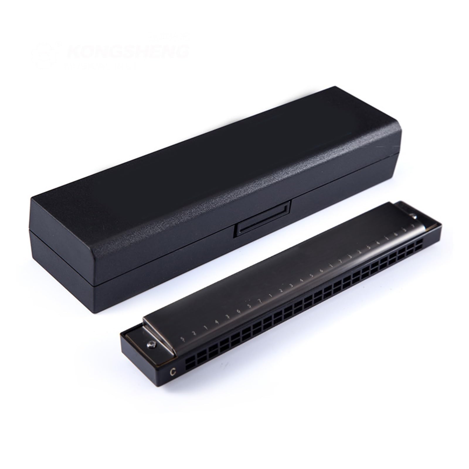 Mundharmonikas 24 Löcher Tremolo Mundharmonika Erwachsene Schüler Spielen Anfänger Mundharmonika (Color : Matte bk)