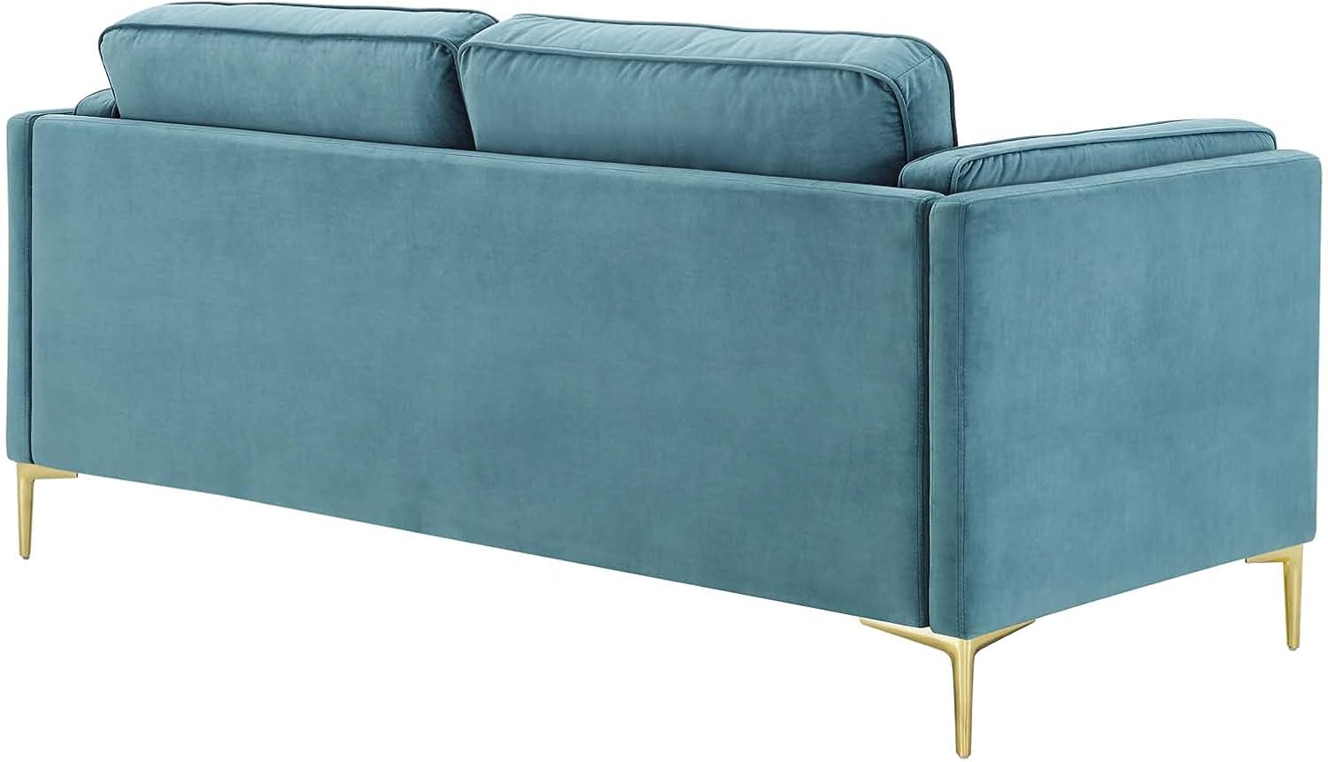 Modway Kaiya Performance Velvet Sofa, 32 x 71 x 33.5, Sea Blue