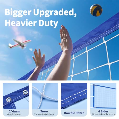 image for YUXUXU Professional Volleyball Net Outdoor Heavy Duty, All Weather Enh