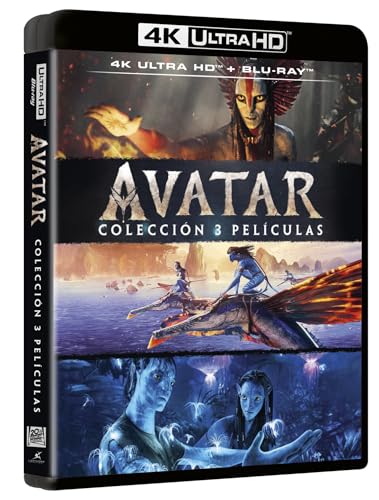 Avatar Pack 3 Peliculas (4K UHD + Blu ray): Avatar (2009) + Avatar: El Sentido del Agua (Avatar: The Way of Water) (2022) + Avatar: Fuego y Ceniza (Avatar: Fire and Ash) (2025)
