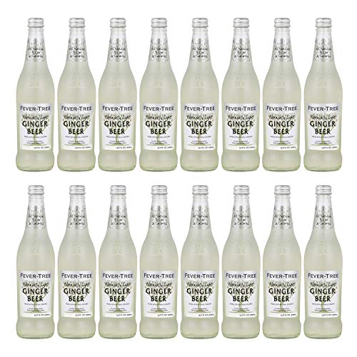 Fever Tree - Cerveza de jengibre refrescante ligera 500 ml (paquete de 16)
