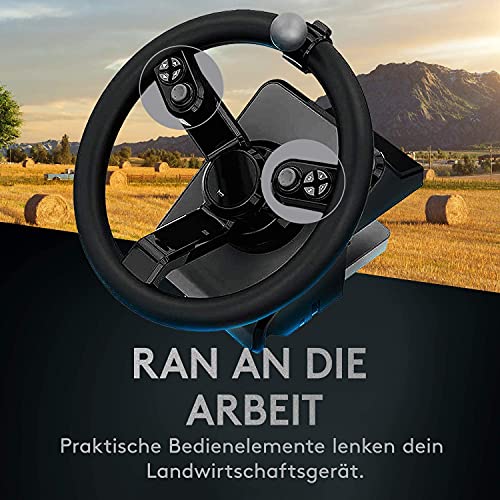 Logitech G Saitek Farm Sim Controller, Farming Simulator Bundle bestehend aus Lenkrad, Steuerkonsole, Gas- und Bremspedal, 900° Lenkbereich, 38+ Tasten, USB-Anschluss, PC/Mac - Schwarz - Image 5