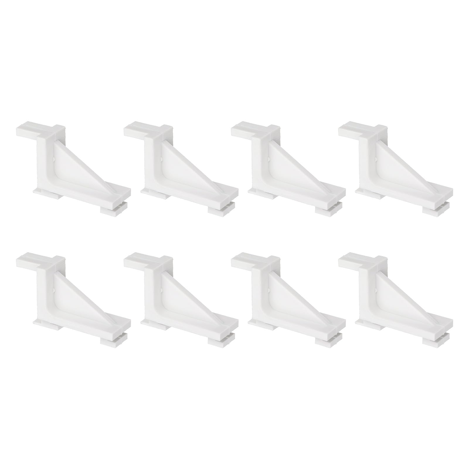 sourcing map 8Pcs Refrigerator Shelf Clips, 32.5mm Plastic Freezer Shelving Pegs Replacement Cooler Rack Support Brackets for Home Refrigerators Shelves Secure, White