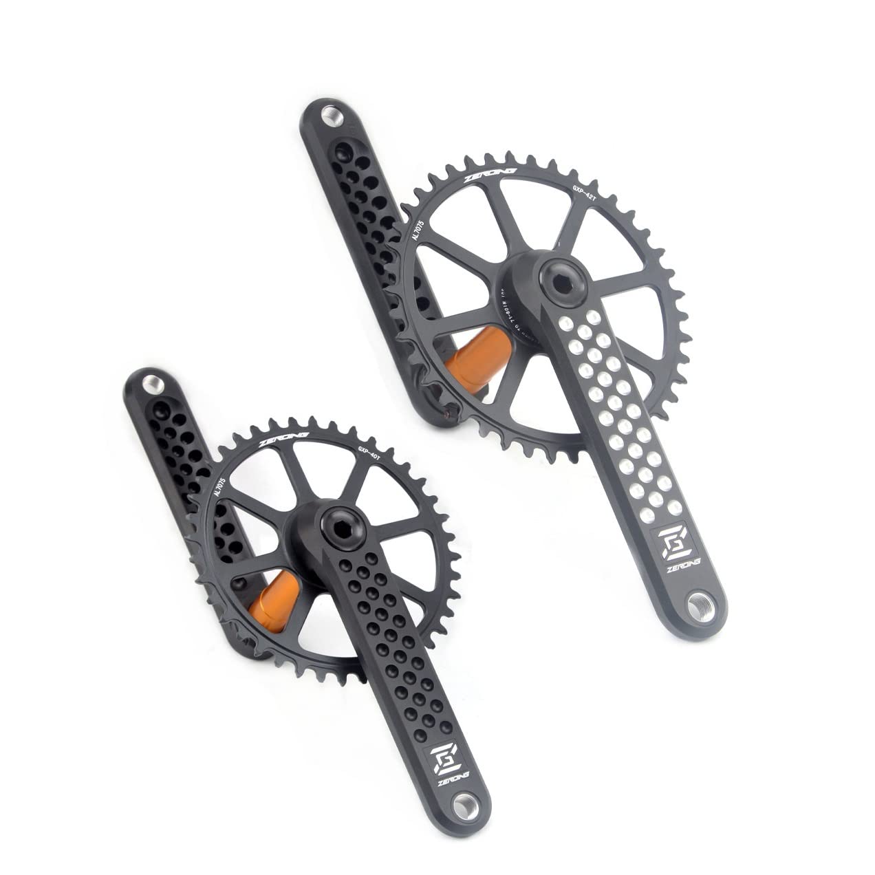 Rower szosowy GXP Hollow zintegrowany zestaw korbowy 24 mm 112 mm 170 mm 40 do 48T pojedyncza tarcza łańcuchowa stop 7075 T6