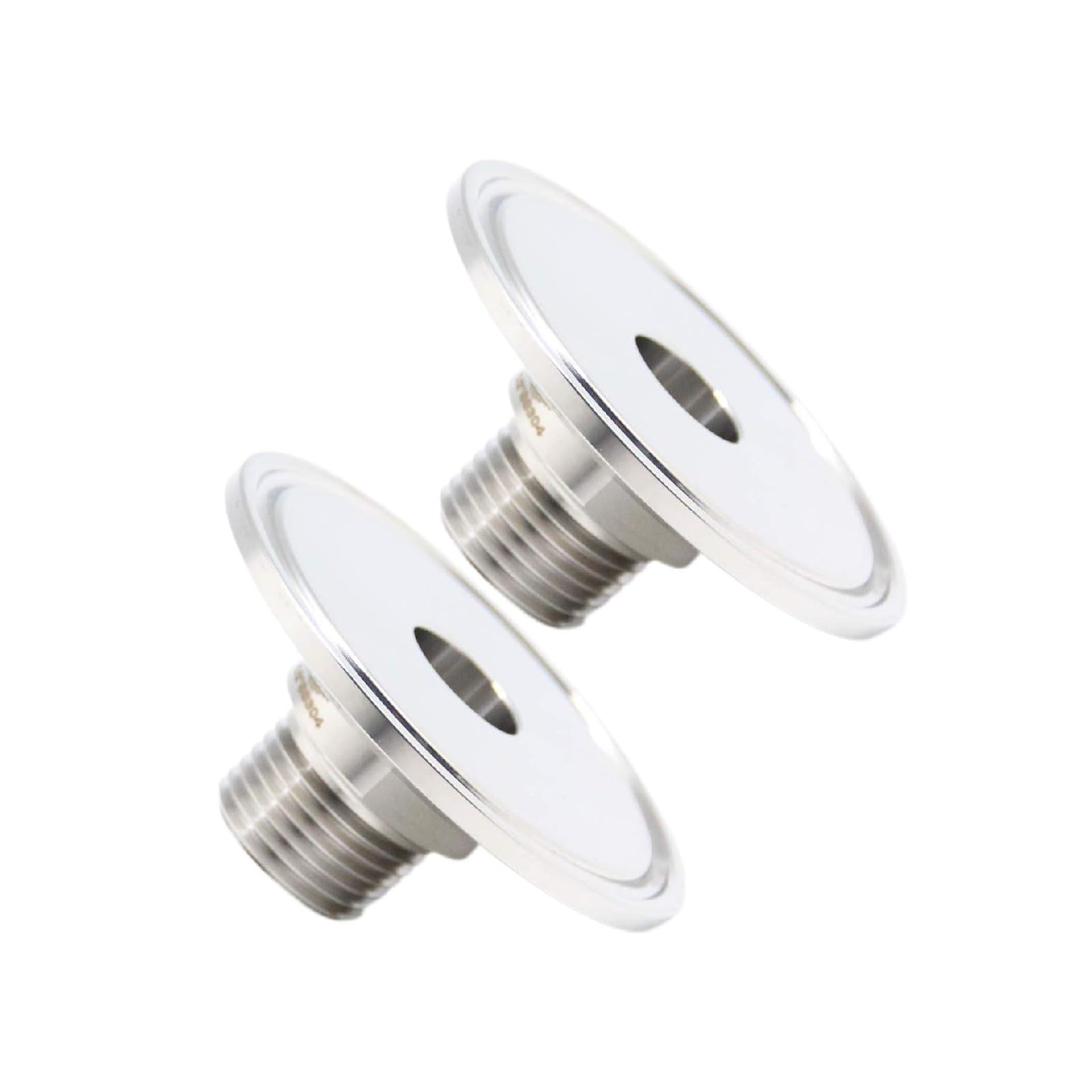 QiiMii 2" Tri Clamp Tri Clover Fittings to NPT 1/2" Male Thread Adaptor SS304 2 PACK