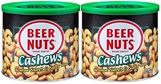 Cashews - Sweet & Salty Cashews - Gluten Free, Kosher, Low Sodium Nut Snacks Made In The USA - 12oz Resealable Can (Pack of 2)