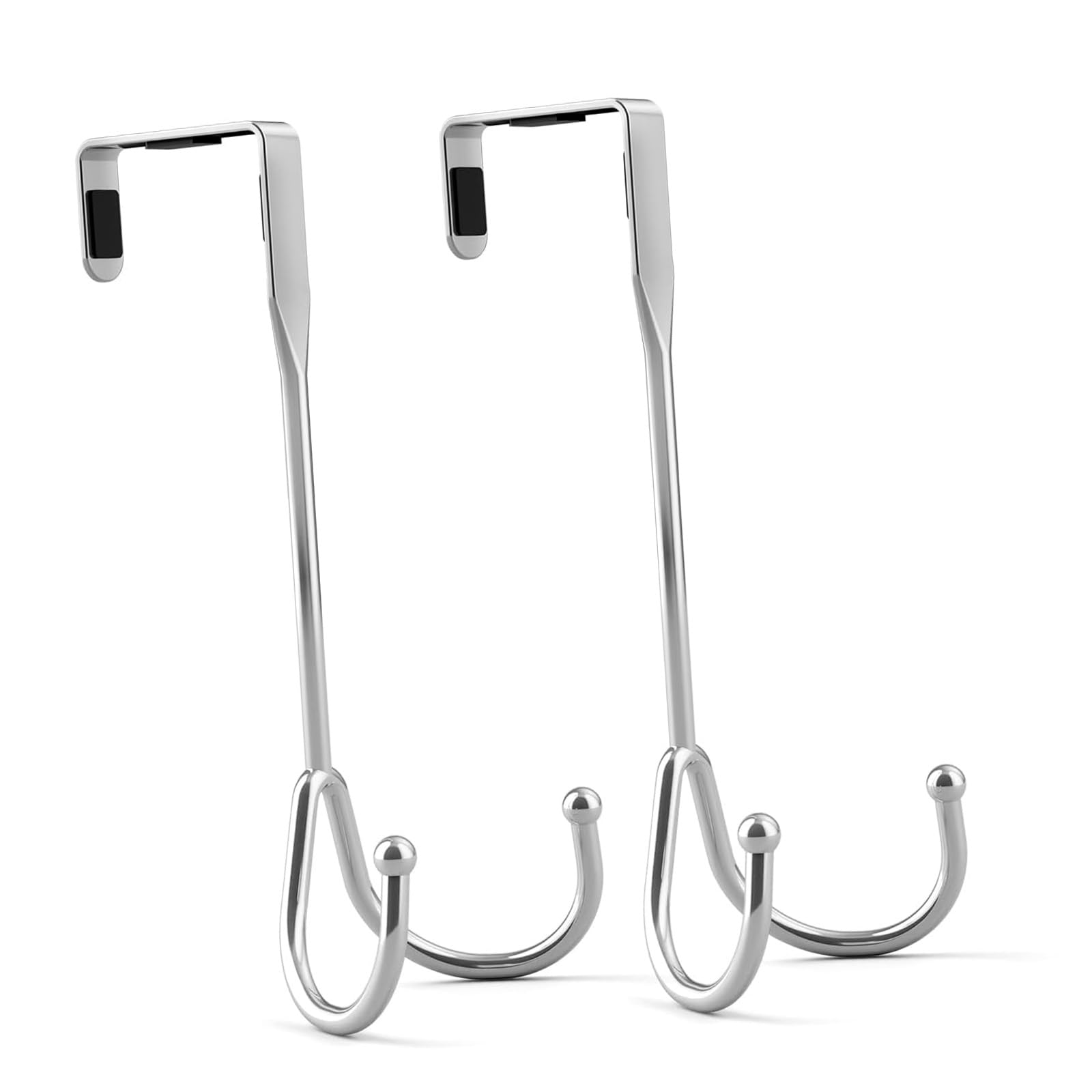 Kaeltsyn 2Pcs Stainless Steel Door Hooks for Heavy Coats Towels Bags Easy Installation Hanger for Organizing Clothes Space Saving Fasteners