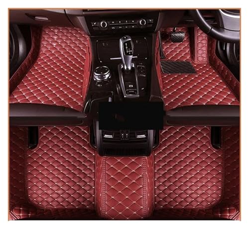 Tapis de voiture pour Mercedes Classe C W205 LHD 2014-2020 de couleur bordeaux