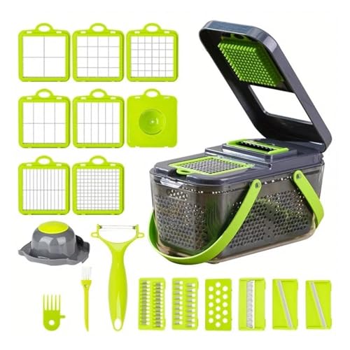 Set de Cortadores de Vegetales 22 Piezas con Estuche Gris miniatura 2