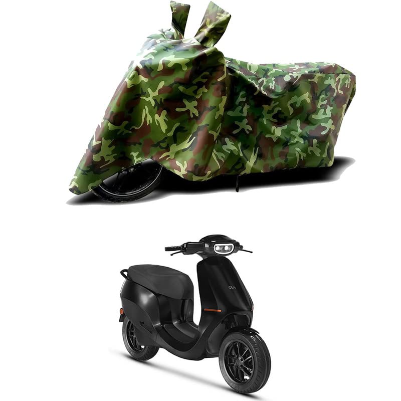 Image of 100% Water Resistant Full Bike Scooty Two Wheeler Body Cover Compatible for Ola S1 Pro /UV-Rays /Heat Protection /Birds Dropping /Scratchproof /Dust Proof /Waterproof /All Varients[Green MJ]