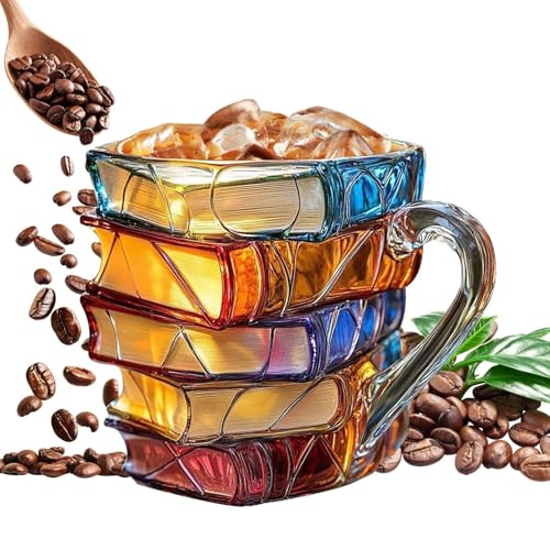 Uoqpty Taza Con Forma De Libro Pintado - 11 Oz Taza De Café Con Libros Pintados En 3D, Taza De Café Única Con Forma De Libro Apilable, Regalo De Colección Para Amantes De La Literatura Uoqpty Taza Con Forma De Libro Pintado - 11 Oz Taza De Café Con Libros Pintados En 3D, Taza De Café Única Con Forma De Libro Apilable, Regalo De Colección Para Amantes De La Literatura