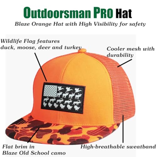 Image of EDTREK Outdoorsman Pro Trucker Breathable Mesh Performance Cap - Flat Brim Snapback Hat
