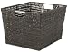 Whitmor Rattique Storage Tote Basket - Espresso