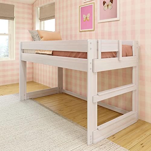 Modern Farmhouse Twin Low Loft Bed with Slide - Thumbnail 2