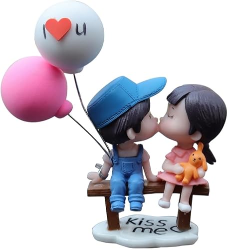 Decoración de coche de pareja de dibujos animados, lindos adornos para parejas, accesorios de decoración interior de automóvil con globo para