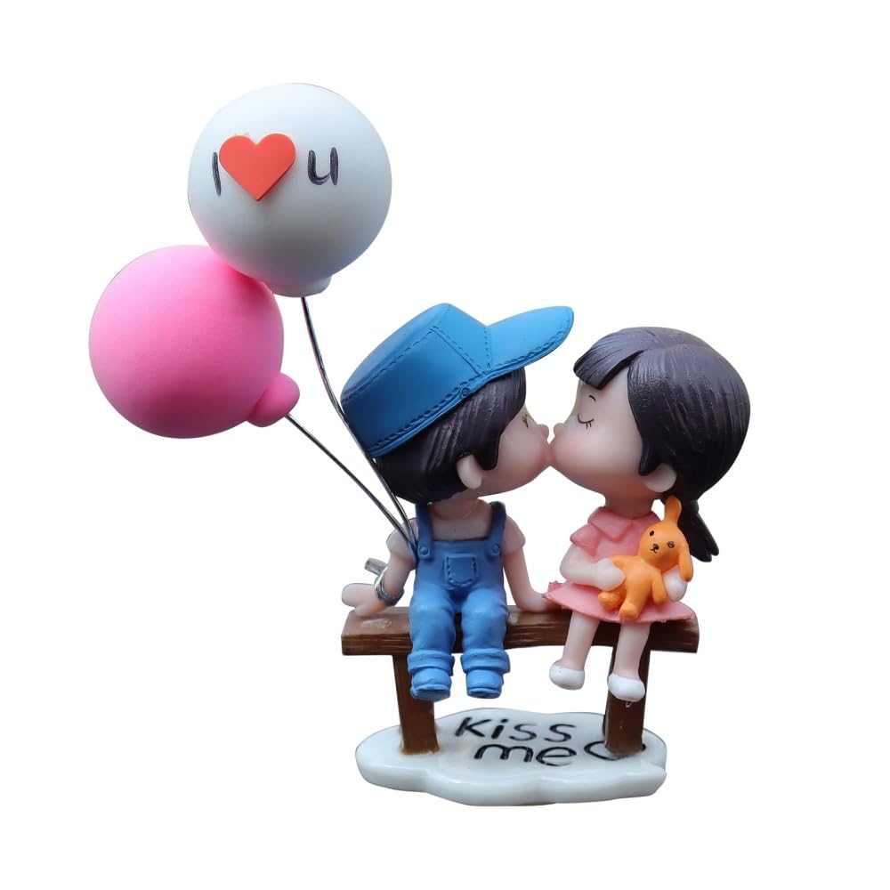 Cartoon Couple Car Decoration, Cute Couples Ornaments Car Interior Decoration Accessories with Balloon for Car Bedrooms Home Desks