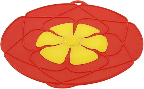 Miniatura 2 de Sscon Tapón antiderrames de 10 pulgadas, tapa antiderrames para sartenes, ollas, color rojo