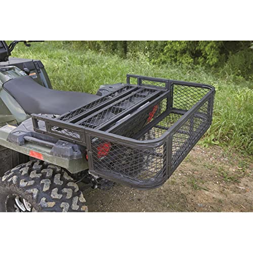 Image of Guide Gear ATV Rear Drop Basket Cargo Luggage Carrier Hauling Rack, Heavy-Duty Steel, 29.5 inch x 39 inch x 10 inchh