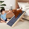 Small Dog Ramp for Bed Couch Car Folding Portable Pet Ramp for Cats Adjustable Height 21″, Up to 35 lbs