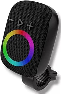 Caixinha de som impermeável para bicicleta moto c/suporte