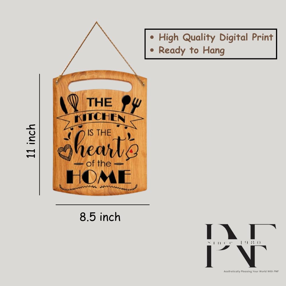 PNF Poster And Frames Chai bina chain kaha re Quote Wall art & Door Hanging Frame For Kitchen, Dining, restaurants Decor | Walland home Decor for Living Room | Room Decor Wall Decor Items For Bedroom | (Wooden, 11x9 Inch,brown)-102-1 (09) 3