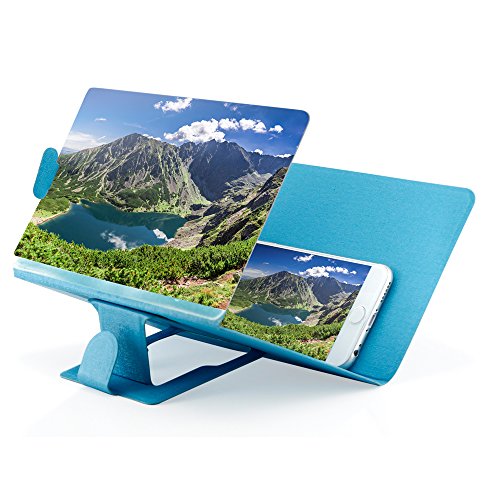 OCT17 Phone Screen Magnifier Cellphone Projector Enlarged Amplifier Mobile Bracket Holder 3D HD Movie Video Stand Compatible with All Smartphone