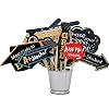2026 Graduation Party Backdrop - Classy Black, White and Gold Theme Photography Fabric Backdrop and Studio Props DIY Kit. Great as Photo Booth Background Party Supplies and Prom Banner Decorations