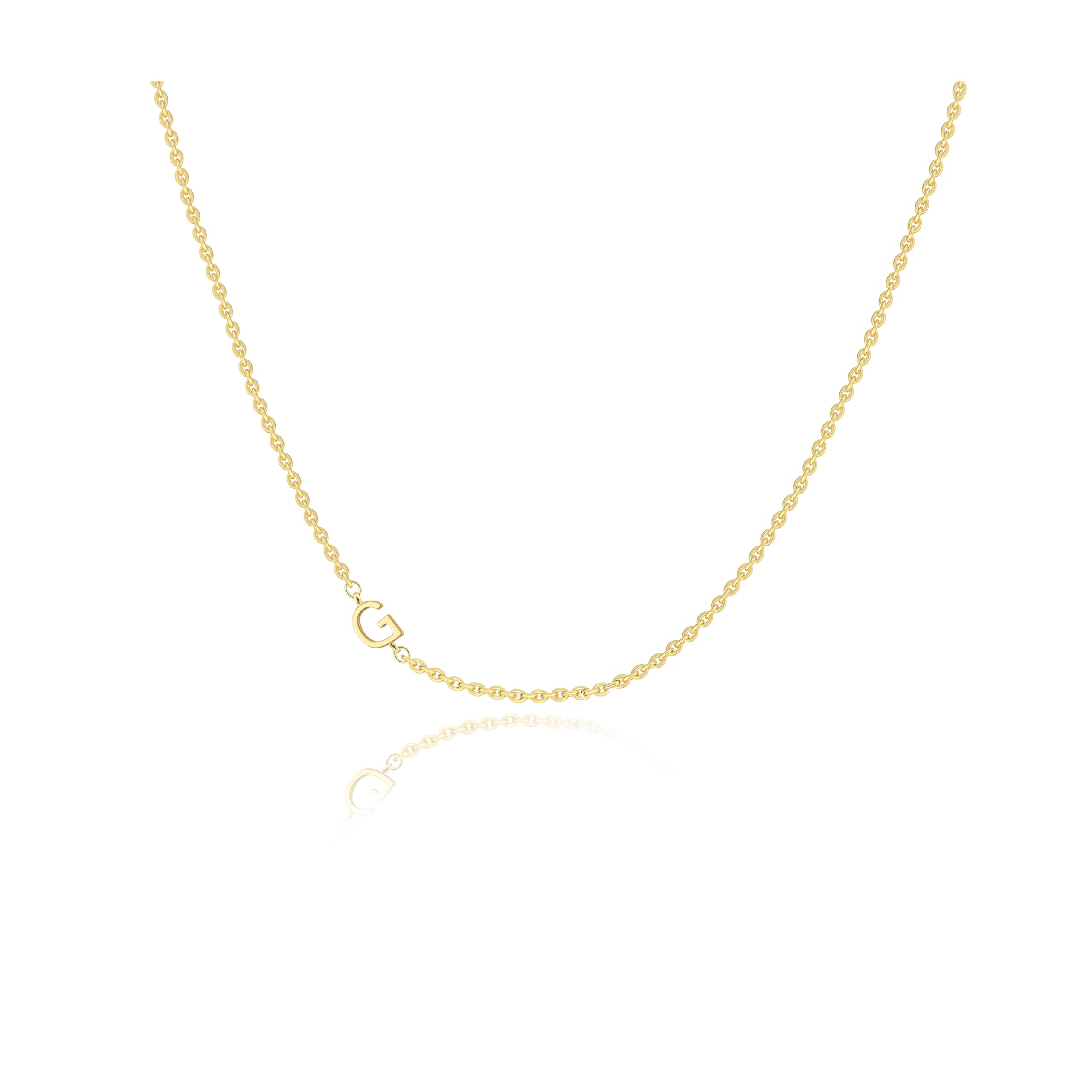 Initial Necklaces for Women, Dainty Gold Letter Necklace 14k Gold Plated Sideways Initial Necklace Cute Name Simple Choker Necklaces for Women Trendy Jewelry Gifts