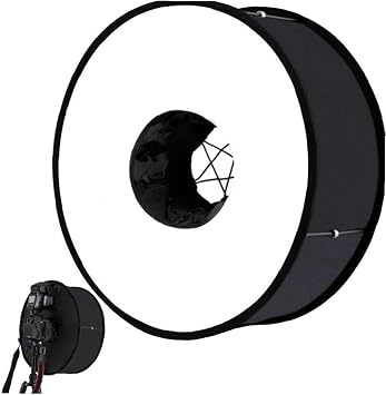 Round Flash Softbox Diffuser Foldable Ring Flash Diffuser Photo Studio Light Modifier 45cm
