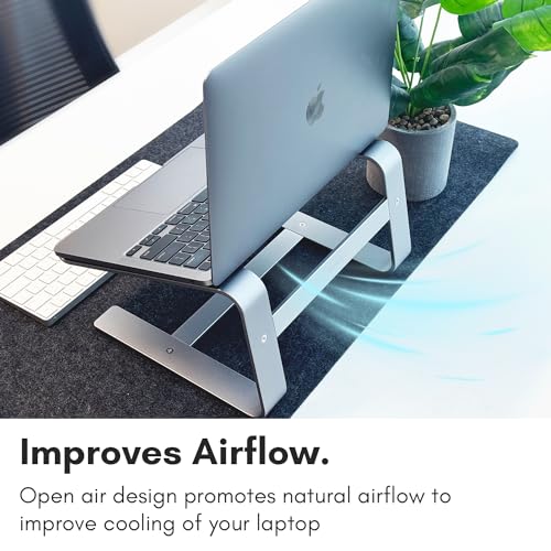 Macally Aluminum Laptop Stand for Desk - Works with All MacBook/Pro/Air & Laptops Between - image 7