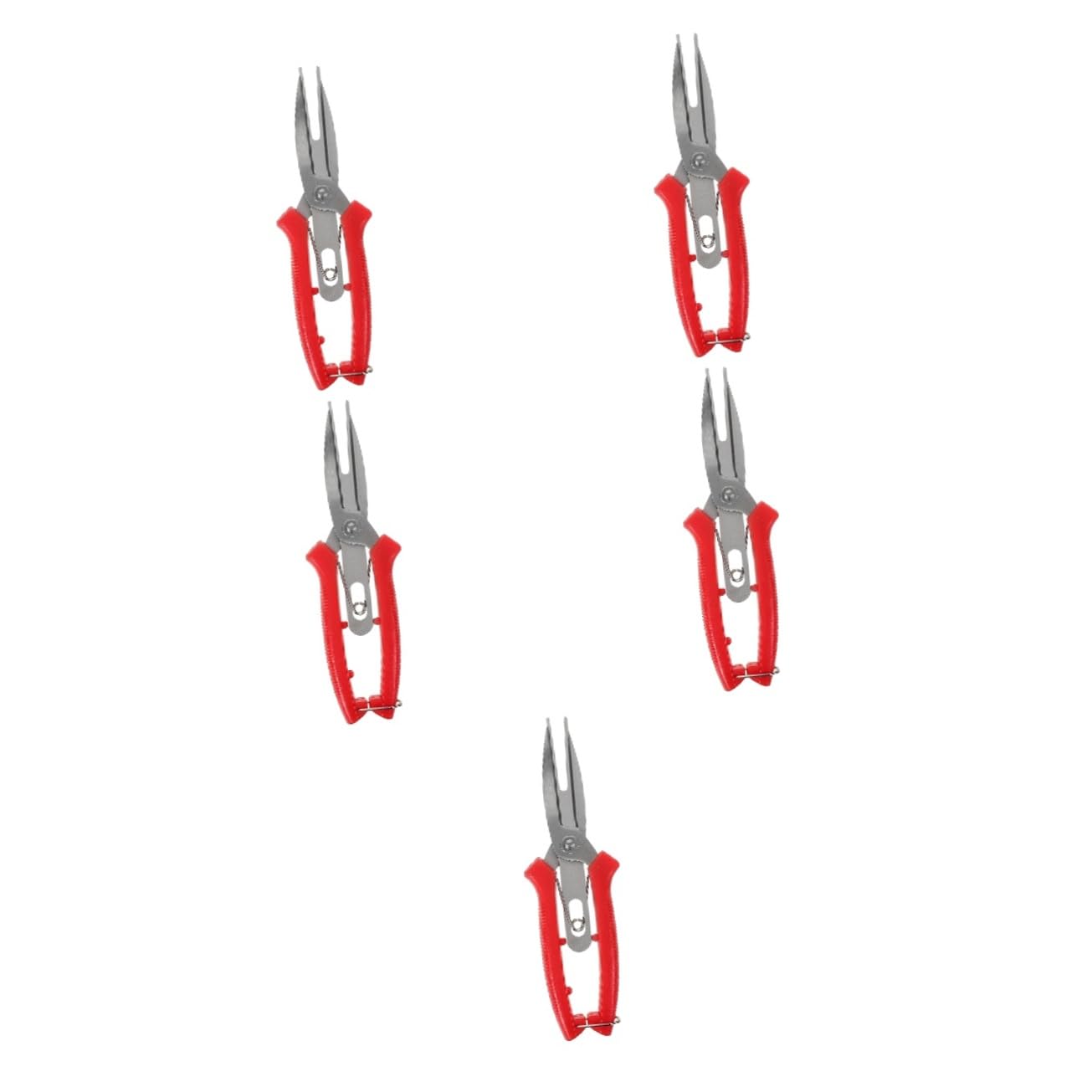HEMOTON 5 Stück Fruchtausdünnungsschere Garten Astschere handwerkzeug pflanzenschere Baumschere Obst Anlage Pflanzenschneider, Gartenscheren Astscheren zum Beschneiden von Bäumen Eisen rot