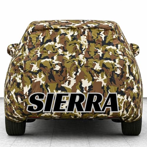Image of Kings of Cover New Jungle 100% Waterproof Sierra Car Cover | Polyester Car Body Cover for Rain & Sun | UV Protection, Dustproof, Scratch Resistant, Windproof, Heat Resistant, Custom Fit